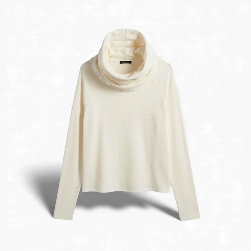 Gibson London Ivory Cowl‎ Neck Long Sleeve Buttery Sweater - Picture 3 of 7